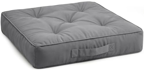 Booster Cushions For Armchairs Large Seat Dining Chair 45x45 Square Seat Pad, 10cm Thick Floor Cushion, Pregnancy & Post-Operative Adults Chair Bolster Cushion Seat Car Seat Sofa (Grey)