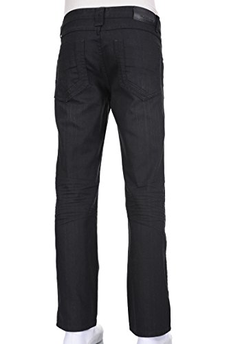 Eagle Blue Premium Jeans Men Slim Straight Black Coated Jeans3