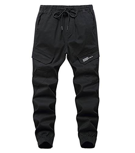 LOKTARC Boys' Pull-On Slim Fit Camo Cargo Jogger Pants