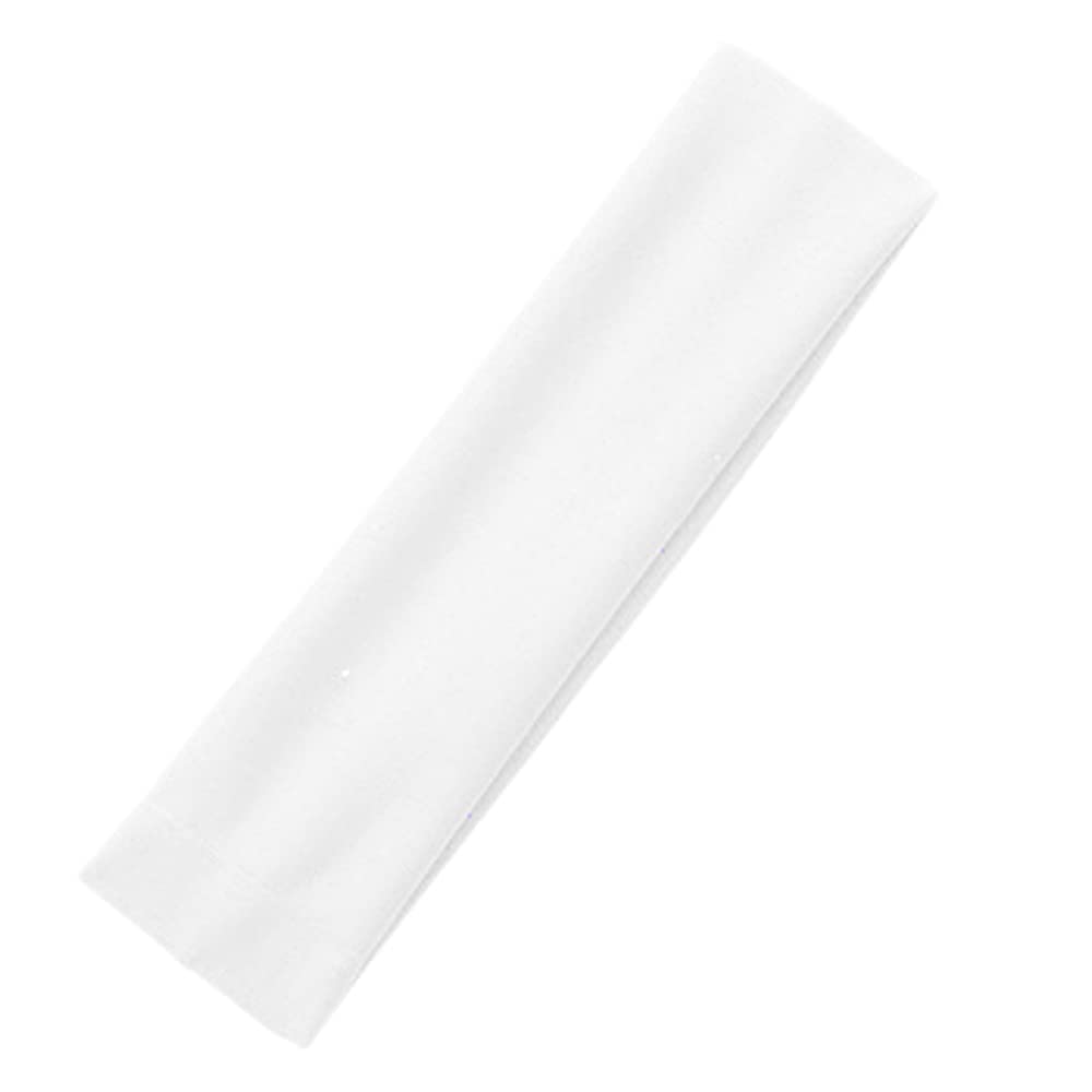 Elastic Sports Headbands - Athletic Hair Headband Women,Men,Boys,Girls Thin Soft Cotton Stretchy Non-Slip Stylish Sweat Band Running Yoga Headband (Colour, White, Pack of 1)-image-9