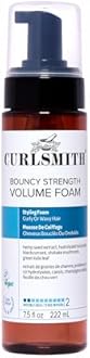 CURLSMITH - Bouncy Strength Volume Foam, Styling Foam for Curly & Wavy Hair, Light Hold (7.5 fl oz)