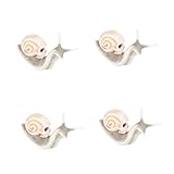 HEMOTON 4 Stück Halloween Dekoartikel Outdoor Resin Schädel Schnecke Gartenfigur Miniatur Skulptur...