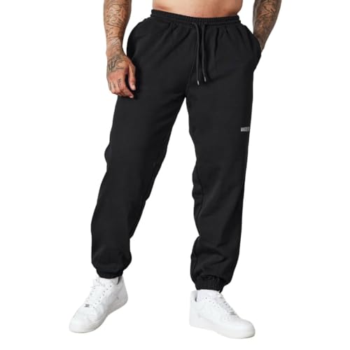 [Vanquish Fitness] @LbVtBbglX ESSENTIAL OVERSIZED SWEATPANTS I[o[TCY XEFbgpc Y WK[ g[jOpc (BLACK/XLTCY) [sAi]