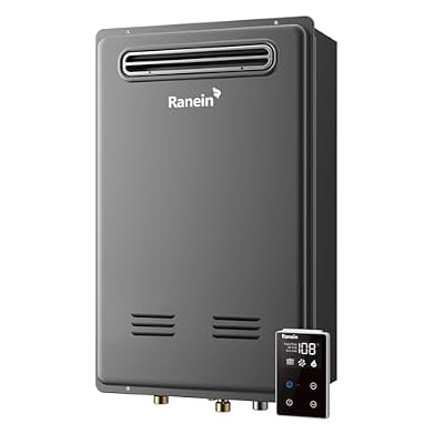 Ranein Propane Gas Tankless Water Heater, Outdoor Max 8.5 GPM, 190,000 BTU Instant Hot Water Heater