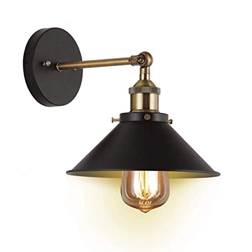 Preisvergleich Produktbild MingXinJia Wandleuchte Industriestil Retro Wandleuchte Leuchten Einfache Bronze Oberfläche Arm Swing Wandleuchte Eisenplatte Beweglicher Winkel
