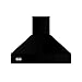 Viking VCWH54848BK Chimney Wall Hood, Black
