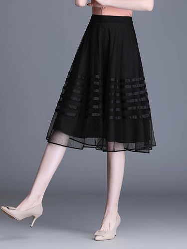 Jupe en maille noire style coréen pour vos sorties d'été - 2