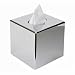 CONBEE Stainless Steel Cube Tissue Holder Box Corrosion Resistance Home Office Decor Silver Size 130×130×130mm