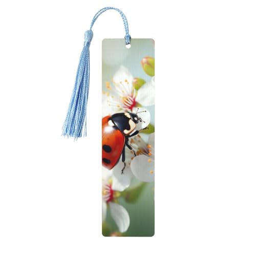 木製しおり メンズ レディース ノベルティ ギャグ バタフライ てんとう虫 花 しおり 本好き向け ユニークなハンドメイド ブックマーク タッセルペンダント付き クラフトブックマークアクセサリー