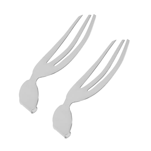COLLBATH 2pcs Salad Fork Mixed Salad Creative Salad Hands Handled Salad Hands Convenient Salad Hands Salad Servers Fork Buffet Server Sandwich Tongs Salad Silver Stainless Steel