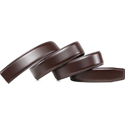 Image of Founders & C Mens Leather Ratchet Belt Strap Only 1 3 /8 inch Without Buckle,Replacement Strap Suitable for 40MM Slide Buckle