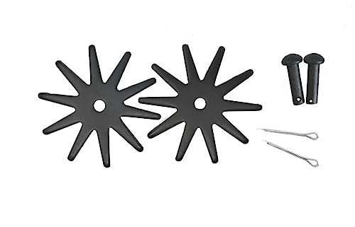 AJ Tack 10 Point Rowel Package, 2-1/8 in Black Steel