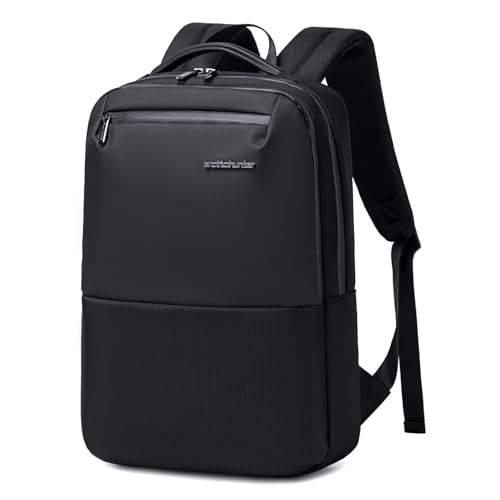 Arctic Hunter Slim Laptop Backpack 16L Lightweight Stylish 15.6 inch Laptop Bag Water Resistant Premium Business Backpack for Men Women Office College Commuting Daily,Black