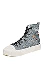 Marc Jacobs Women's The Trinket Charm High Top Sneakers, Medium Wash Multi, 7 Medium US