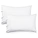 Bedsure Taie Oreiller 50x75 Blanc - Lot de 2 Housse Oreiller en 100 % Rayonne de Bambou, Housse Coussin Taie d'oreiller Rectangulaire avec Fermeture à Enveloppe