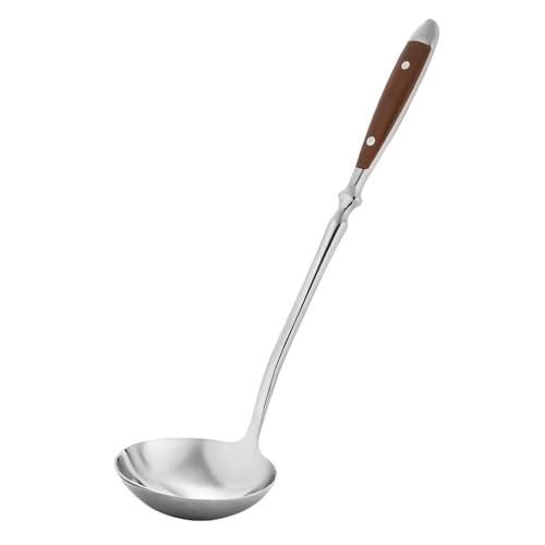 CherHome Kitchen Ladle Stainless Steel 304，Soup Ladle Metal with Stylish Bakelite Handle，Heavy Gauge Ladle Spoon Soup Spoon Serving Spoon，Kitchen Cooking Ladle Spoon 10in