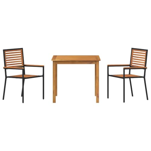 Muebles de terraza para balcones estrechos con mesa y dos sillas 8