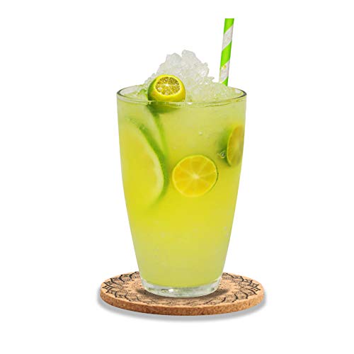 Soleebee Cork Coasters for Drinks, Reusable Cup Mat Round Cork Coasters Set for Home, Office, Bar, Restaurant - 4 Inches (Pack of 9)