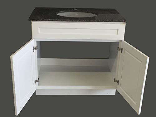 36" Wide X 21" Deep New White Shaker Single-Sink Bathroom Vanity Base Cabinet Ws-V3621 #TOP1
