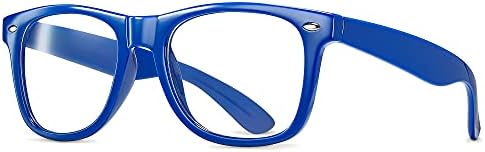 Clear Lens Non-Prescription Retro Nerd Glasses for Men Women - Cosplay Costume Fake Eyeglasses