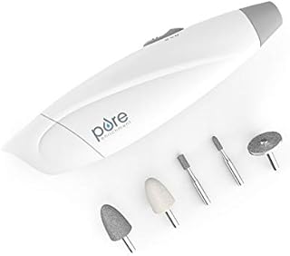 Pure Enrichment PureNails Express Cordless Manicure and Pedicure System - Portable, Battery-Powered Nail File with 5 Interchangeable Attachments, 2 Speeds and Storage Bag - Ideal for Travel & Home