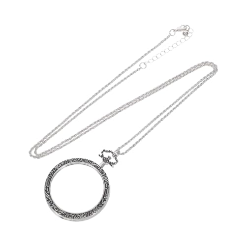 Collier loupe de voyage pour femme avec pendentif en verre idéal pour le déplacement