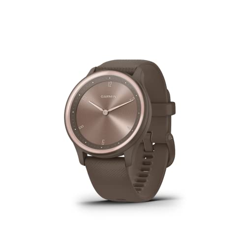 Garmin vívomove Sport - 健康とウェルネスの追跡機能を備えたハイブリッド スマートウォッチ、ブラウン