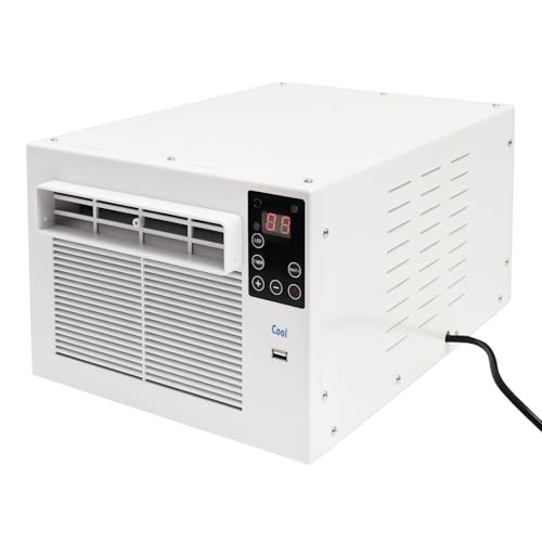 Mini Mobile Klimaanlage Kühler 280W Tragbares Mini-Klimaanlage, Halbleiter-Klimageräte mit Fernbedienung, Fensterkühler Klimagerät, für Schlafzimmer Büro Camping Wohnmobil 5-8m³ Räume