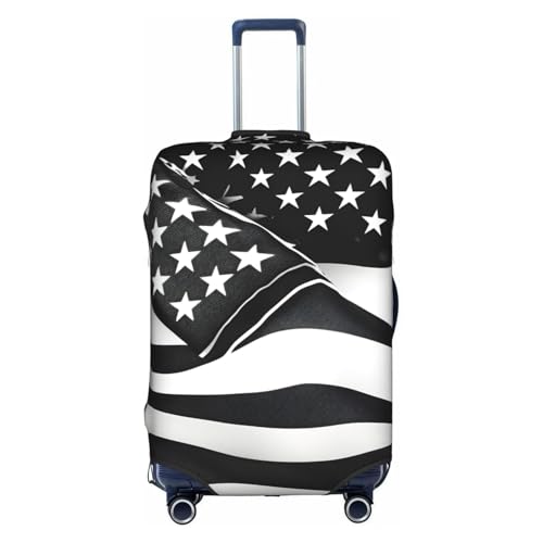 Housse de valise élastique blanche et noire lavable et ultra extensible