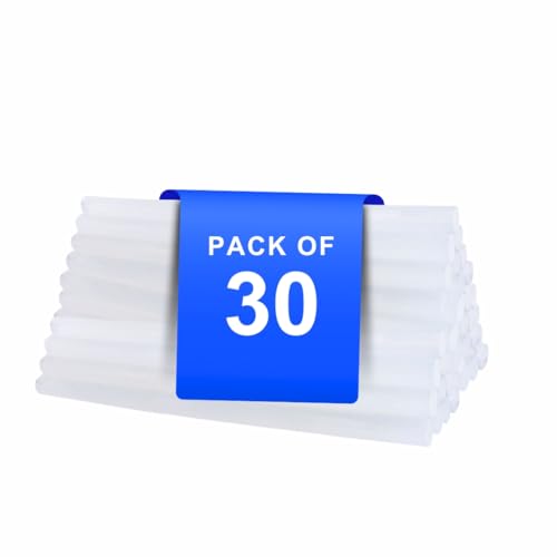 Image of VCR 11mm Glue Sticks for Glue Gun - 11mm x 165mm in Length - Hot Melt Transparent Glue Stick - Pack of 30 - Bonding Adhesive Glue Sticks for DIY - Arts Crafts - Schools and Industries