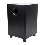 Dpofirs 100W Compact Powered Mini Subwoofer, 6.5 Inch Passive Subwoofer MDF for Home Theater Party Plug and Play