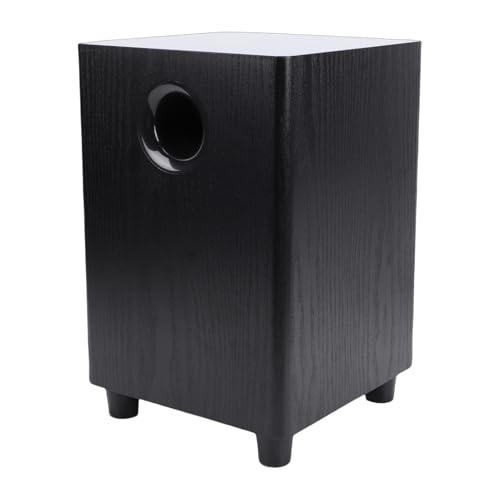 Dpofirs Mini Caisson de Basses alimenté Compact 100W, Caisson de Basses Passif MDF de 6.5 Pouces pour Fête Cinéma Maison Plug and Play
