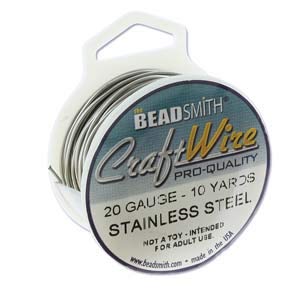 BeadSmith 20 Gauge Wire 10 Yards Craft Wire Stainless Steel for Art Jewelry Craft