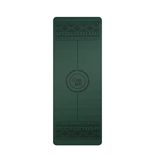 Yogi Bare PAWS - Esterilla de ejercicio de yoga con agarre extra intenso, superficie de goma natural respetuosa con el medio ambiente, alineación corporal, Verde (4 mm).