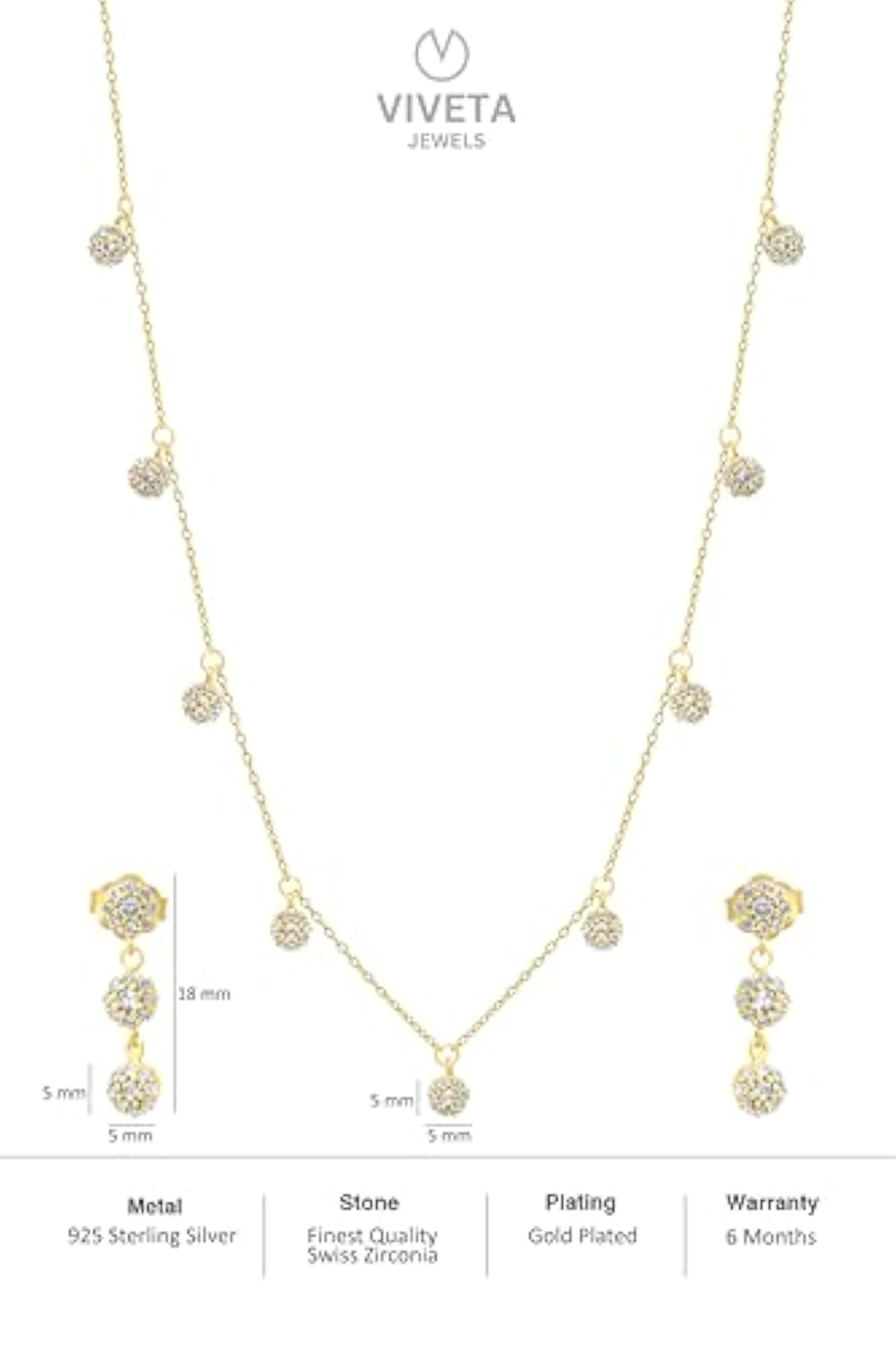 925 Sterling Silver Charm Necklace for Women
