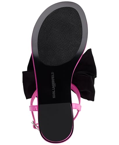 KARL LAGERFELD Women's Cristi Studded Bow Thong Flip Flop Sandal Slide4