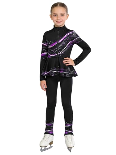 Veste et pantalon de patinage artistique pour fille stretch et chaud