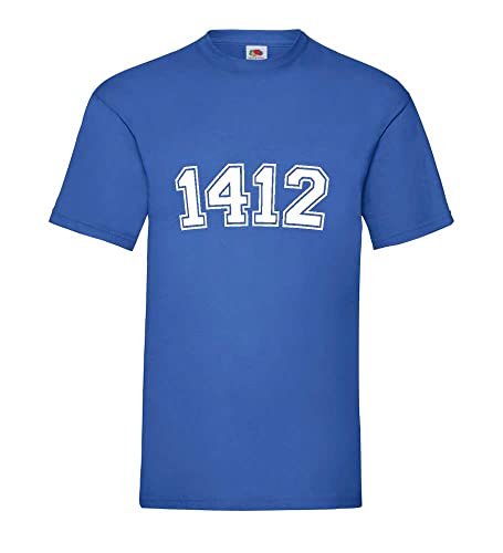 T-shirt pour homme bleu roi XXXL en coton uni coupe classique décontractée