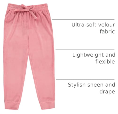 Image of BTween Girls 3 Pack Velour Jogger Pant Set Solid, Tie Dye or Camo Sweatpants for Girls