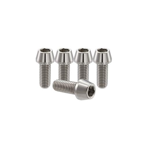【Specifiche】: Finitura esterna: PVD.Head: Esagonale, Tipo: Hex Socket Testa Conica Bulloni, Disponibile in 5 colori: Originale/Bruciato Blu/Arcobaleno/Oro/Nero, Leggero, No Ruggine. Ampiamente usato in bici da strada, mountain bike, per molti marchi manubrio della bicicletta