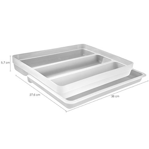 Organizador Suporte Extensível Porta Talheres Cozinha Gaveta Natural
