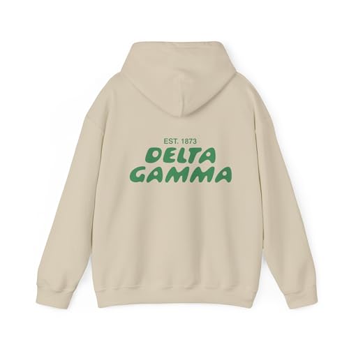 Delta Gamma Bubble Font Sorority Hoodie | Dee Gee DG Trendy Sweatshirt | Big Little Gift | Recruitment Gift
