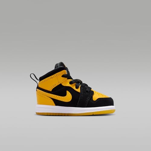 Jordan 1 Mid SE Baby/Toddler Shoes (Black/White/Varsity Maize)3