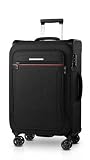 ABISTAB Toledo Koffer Weichschale erweiterbar – leichtes Oxford-Gewebe, leise 360° Doppelrollen, TSA-Zahlenschloss, Koffer 80x48x30cm 115L, Schwarz