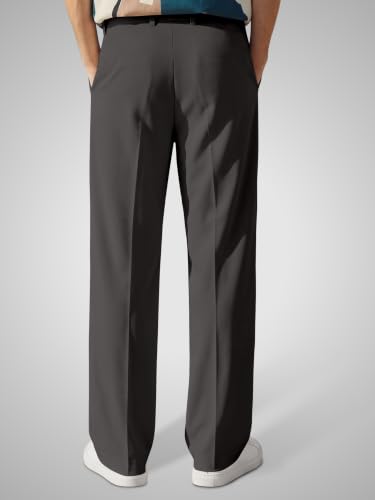 Image of FTX Men's Korean Style Casual Trouser | Premium Lycra Stretch Fabric | Smart Regular Fit | 2 Side Pockets | Comfortable Stretchable Everyday Wear Pants