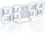 3D LED Digital Alarm Clock, USB Mains Powered Bedside Desk Clock – Silent Operation, Snooze Function, Night Light, Adjustable Brightness, Date Display – for Bedroom, Office, Living Room, Kitchen, Home