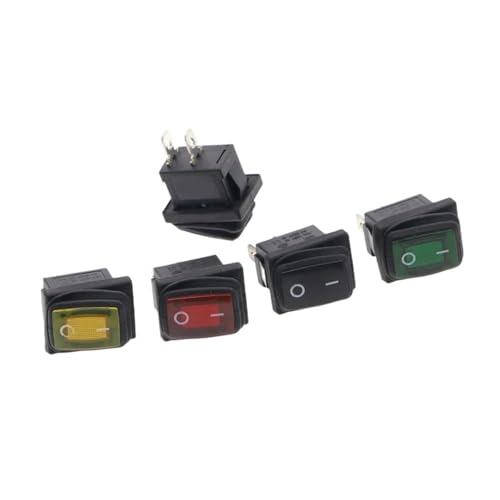 Interruptor basculante KCD1 mini switch ON OFF de 2 pines CA 250V para panel electrónico 2