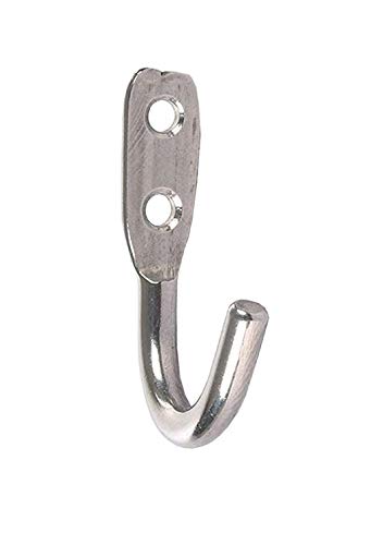 Image of iSTAR Stainless Steel Unbreakable J Type Hook Bathroom Hooks Cloth Hanger Wall Hook Door Robe Hooks for Hanging Keys,Clothes (Pack of 10)