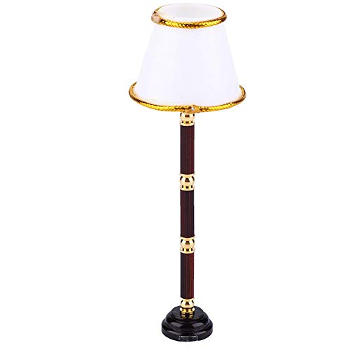 Puppenhaus Zubehör 1:12 Puppenhaus Mini Simulation Metall LED Stehlampe Moderne Nachttischlampe Spielzeug Puppenhaus… – Bild 3