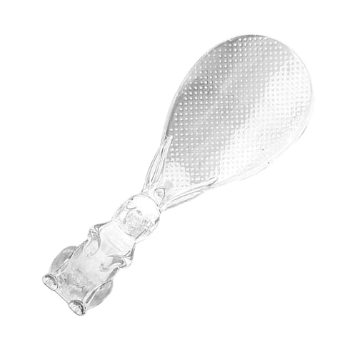 Cucchiaio da riso, paletta trasparente per riso, cucchiaio da riso multifunzionale per miscelare, mescolare, servire, insalata, zuppa, buffet, paletta per riso, bicchiere trasparente, paletta